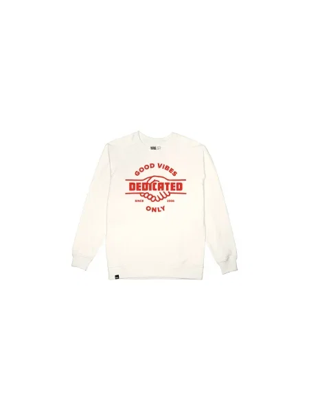 Dedicated Sweatshirt Malmoe Good Hands Off-White Mężczyźni Bluzy i bluzy z kapturem Dedicated Size: L biały
