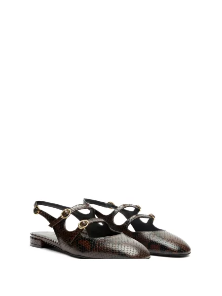 Balerinki Stuart Weitzman skórzane brązowe
