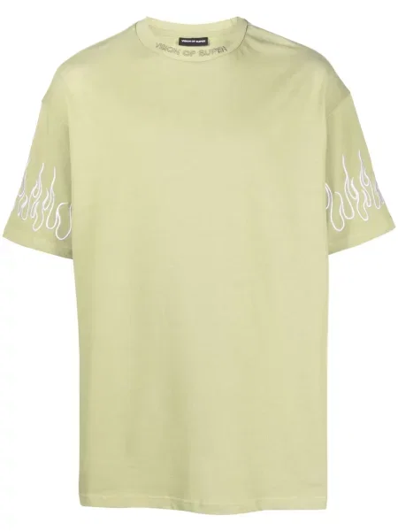 Tricou Vision Of Super cu broderie verde