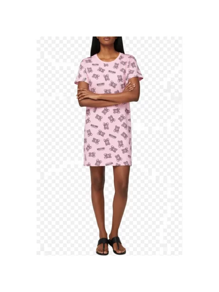 Sukienka-t-shirtowa Moschino różowa