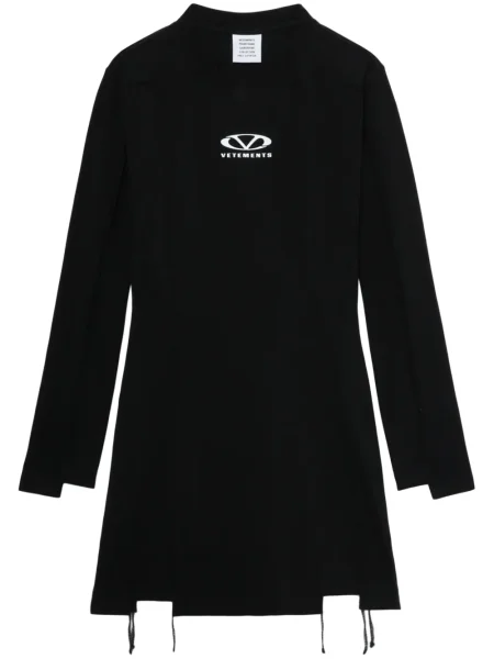 Rochie mini Vetements cu imagine de costum negru