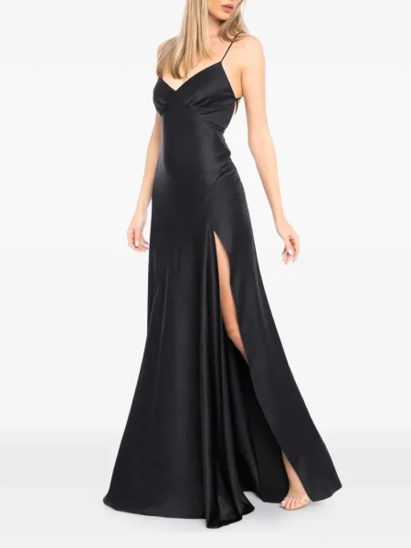 Rochie Roserry cu crăpătură de costum negru