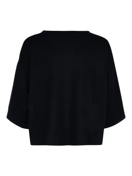 Pulover Clouds cu decolteu rotund negru