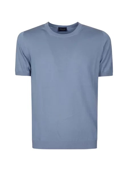 Scurt tricou Drumohr tricotate albastru