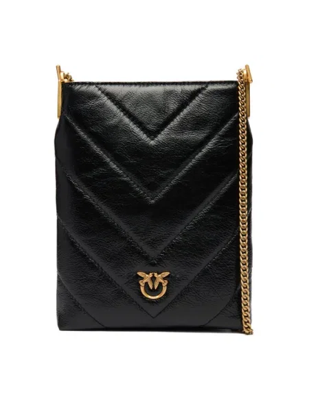 PINKO Geantă Flat Satchel AI PCPL negru