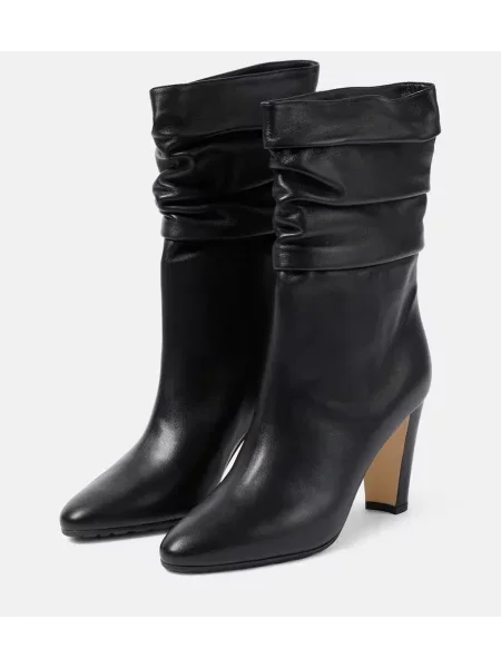 Cizme scurte Manolo Blahnik din piele negru