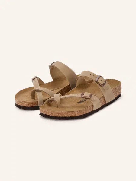 Birkenstock Žabky Na Mayari černošedá béžové