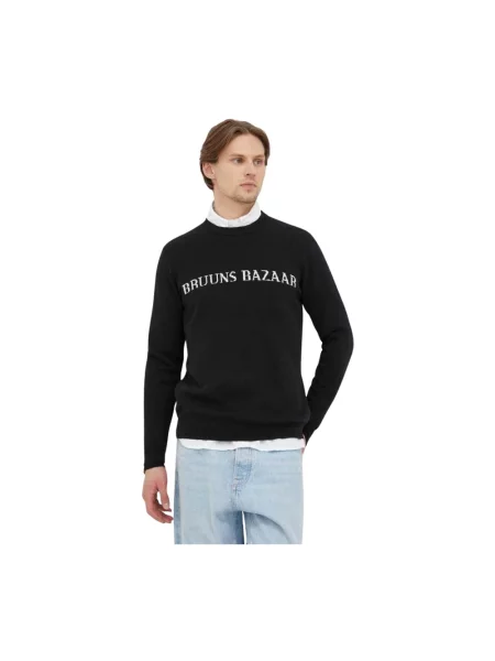 Dzianinowy sweter Bruuns Bazaar czarny