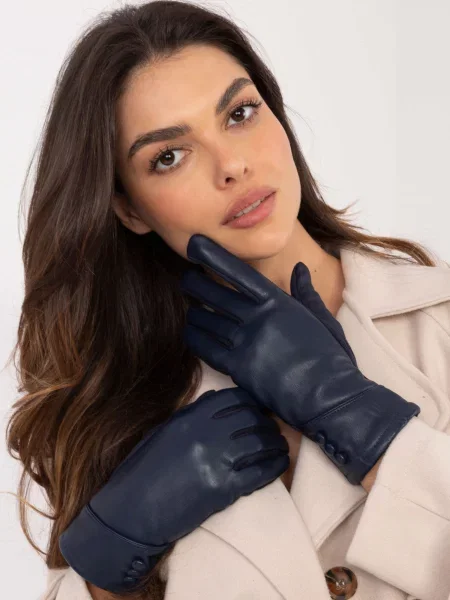 Rękawiczki Wool Fashion Italia niebieskie