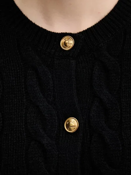 Шерстяной кардиган Polo Ralph Lauren черный