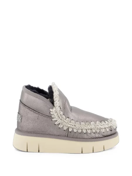 Sneakerși Mou din piele gri