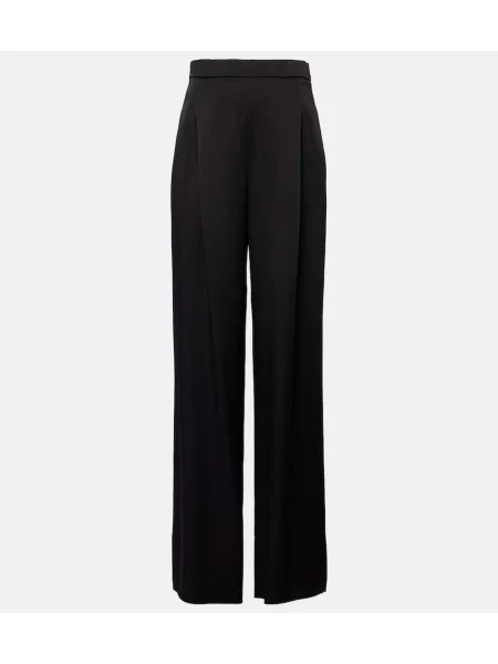 Pantaloni Max Mara din satin negru
