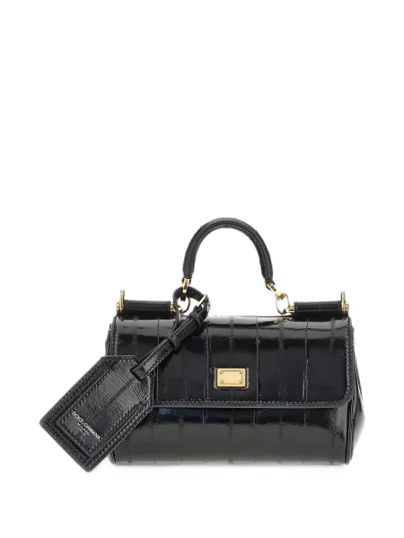 Geantă shopper Dolce & Gabbana din piele negru
