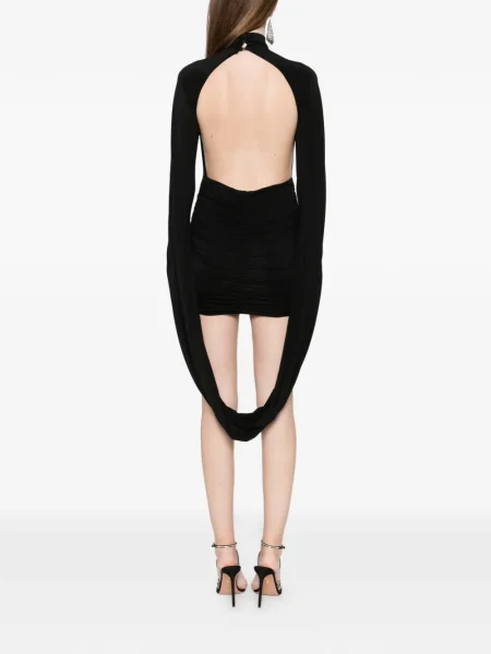 Rochie mini Axel 113 drapată de costum negru