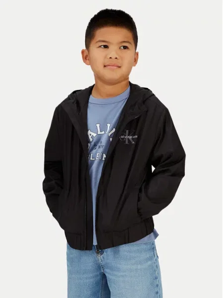 Calvin Klein Jeans Преходно яке Monologo Essential черен