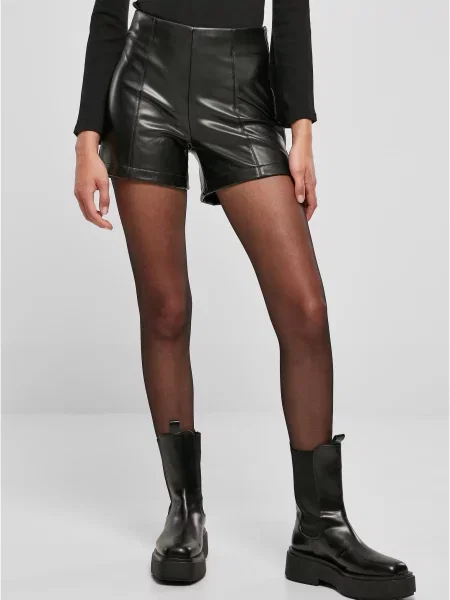 Szorty Urban Classics skórzane czarne