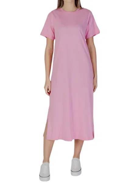 Sukienka midi B.young do kolan casual różowa