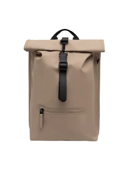 Plecak miejski Rains Rucksack Rolltop 13 + 4 l Beige beżowy