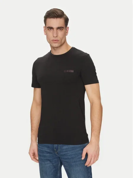 Тениска Guess с апликация черно