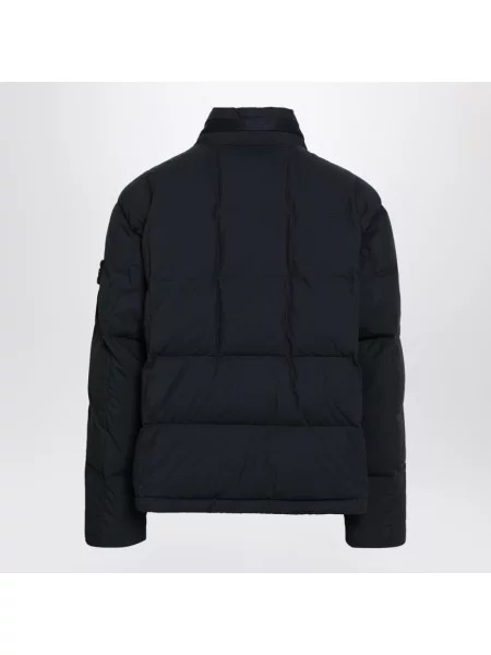 Krótka kurtka puchowa Stone Island z kamieniami niebieska
