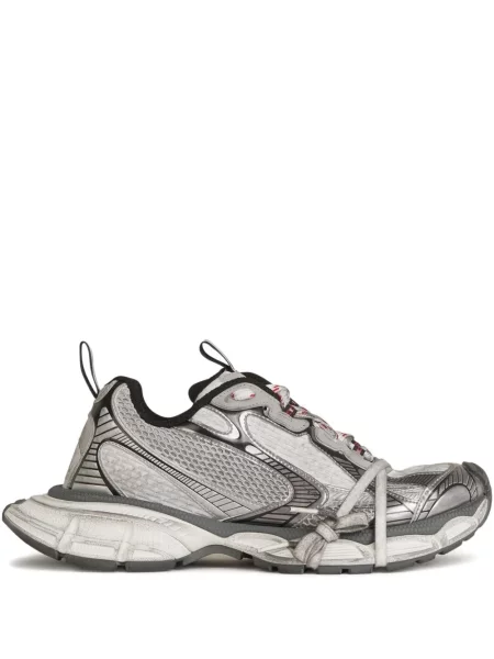 Sneakerși Balenciaga cu șireturi din dantelă gri