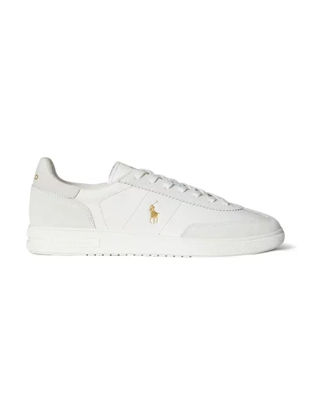 Teniși Polo Ralph Lauren din piele alb
