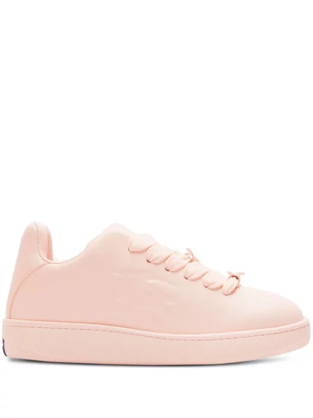 Sneakerși Burberry cu șireturi din piele roz