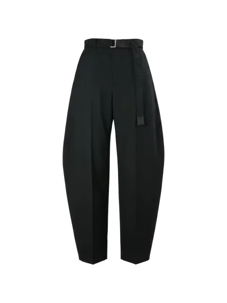 Cu centură pantaloni Sacai negru