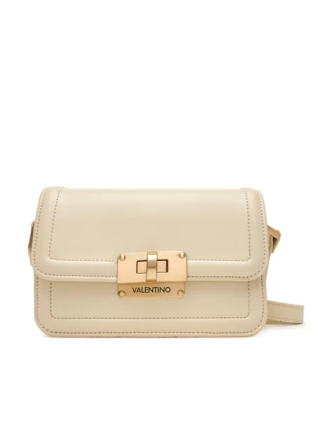 Torba na ramię z imitacji skóry model ‘FLOREN’ Valentino Bags beżowa