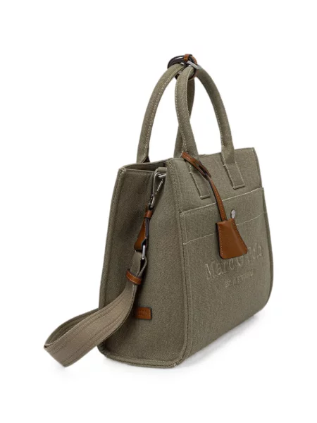 Geantă shopper Marc O'polo cu broderie verde