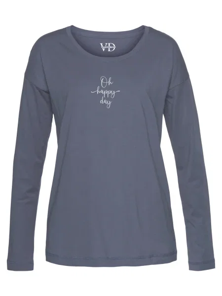 VIVANCE Tričko na spaní Dreams tmavě modrá bílá