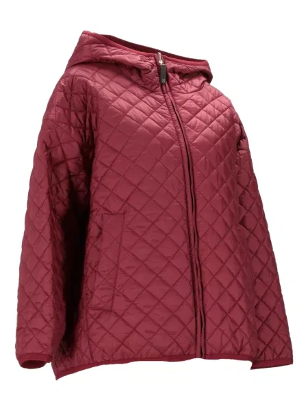 Geacă Max Mara cu glugă roșu