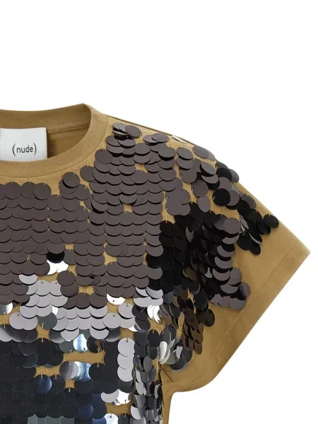 Tricou Nude cu decolteu rotund maro