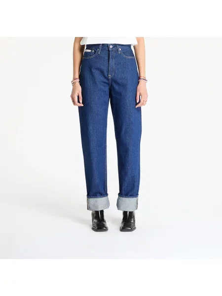 Spodnie Calvin Klein Jeans High Rise Straight Jeans Denim