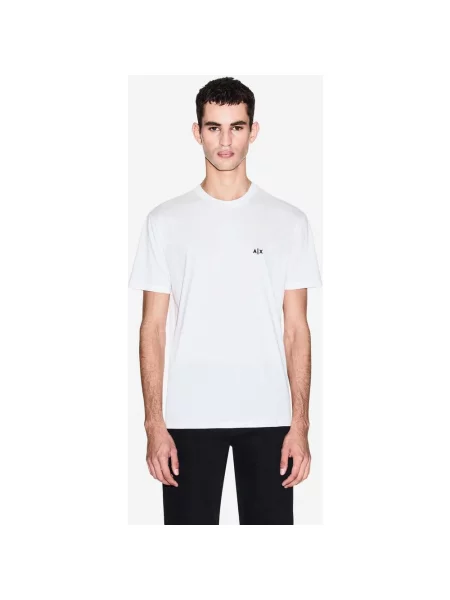 Koszulka Armani Exchange Logo AX krótki rękaw czysty M biały
