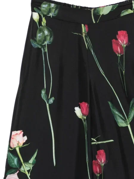 Pantaloni Antonio Marras cu model floral cu imagine negru