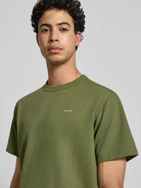 T-shirt o kroju regular fit z fakturowanym wzorem G-star Raw zielona