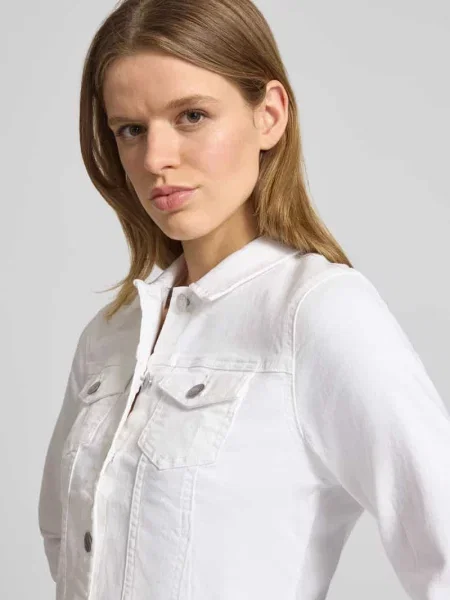 Kurtka jeansowa o kroju regular fit z dodatkiem bawełny model ‘WONDER’ Only biała