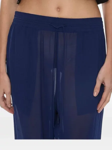 Pantaloni Christopher Esber de mătase albastru