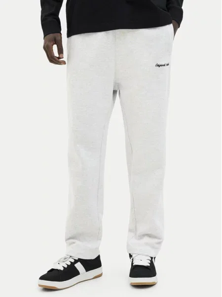 JACK & JONES Hlače JPSTKANE NORREBRO bijela melange siva
