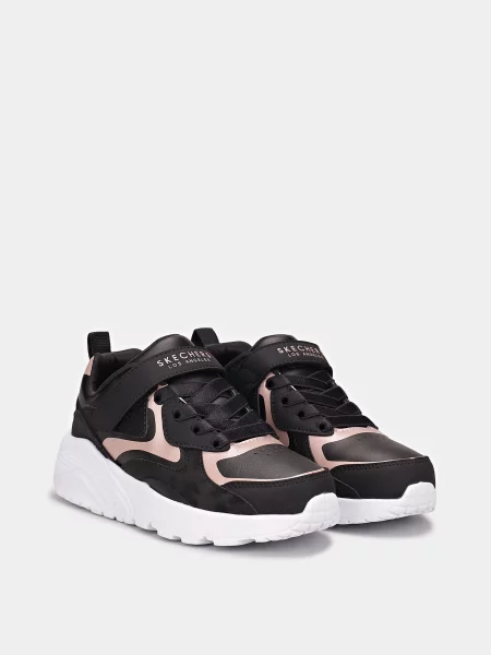 Дитячі Кросівки повсякденні Skechers UNO LITE штучна шкіра чорний