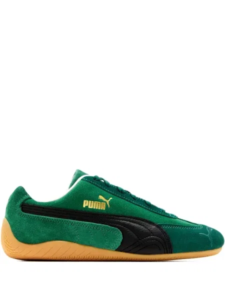 Sneakerși Puma Suede din piele de căprioară verde