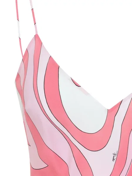 Rochie maxi Pucci de mătase cu imagine roz
