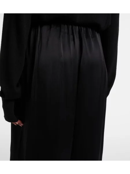 Pantaloni Toteme din satin negru