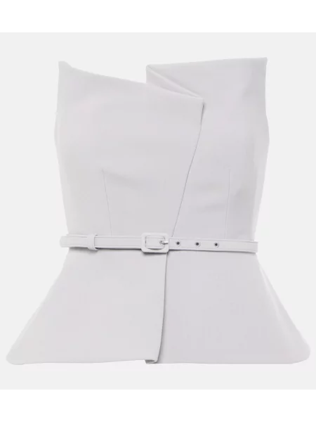Cu peplum top Roland Mouret gri