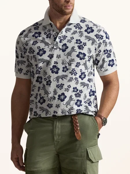 Polo Ralph Lauren Big & Tall Piqué Polokošile / tmavě modrá bílá