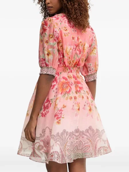 Rochie mini Hale Bob cu model floral cu imagine roz