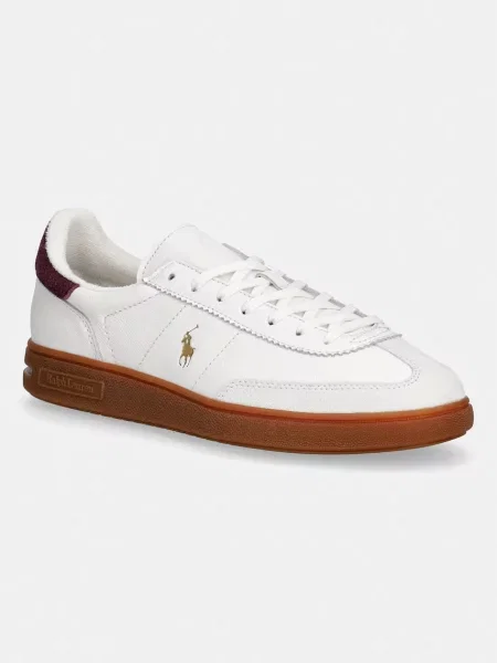 Sneakerși Polo Ralph Lauren din piele alb