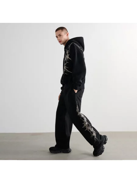 Cropp Штани з принтом чорний