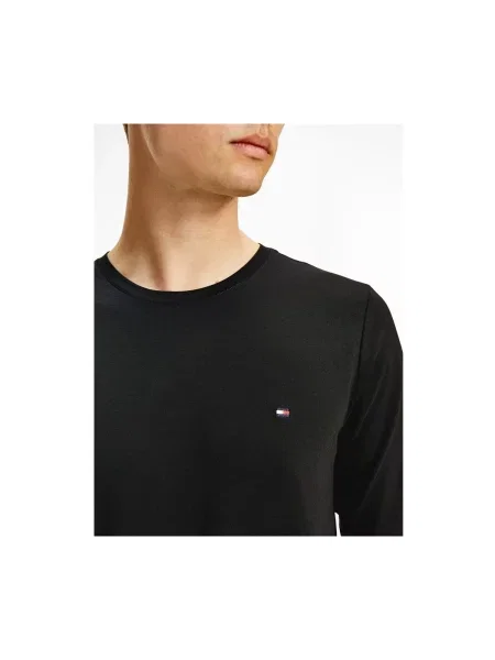 Tommy Hilfiger Majica dugih rukava Stretch Tee crna